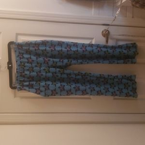 🤯3/$12 Kat-Nap Blue Frog Pajama Pants Size Large Fleece